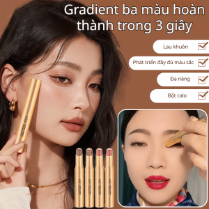 Phấn mắt dạng thỏi ba màu nhũ chuyển sắc /Phấn mắt dạng thỏi lâu trôi cho người mới bắt đầu trang điểm