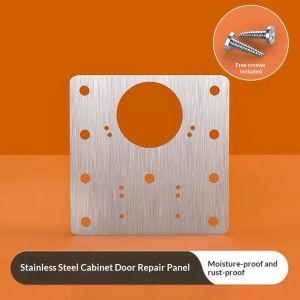 【SG Inventory】（10PCS）Stainless Steel Hinge Repair Plate - Cabinet Door Hinge Fixer for Loose/ Damaged Cabinet Doors