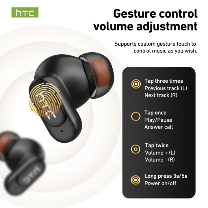 HTC ne79 ai dịch Tai nghe Bluetooth 6.0 Tai nghe không dây thời gian thực ai dịch 72h pin cuộc sống enc Microphone IPX5 nhẹ chống nước. | BigBuy360 - bigbuy360.vn