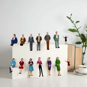 GTRBFDS 10pcs 1:25 1:30 1:50 1:75 1:87 Scale Sand Table Model Figurines ABS Crafted Colored Hand-Painted Figurines Scale Standing People Scale Model Figurines DIY Handmade