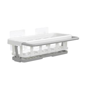 【Local】Rotating Utensils Tooth Brush Holder Organizer With Drainer Sticker Wall Mounted Kitchen Rack Tableware Waterproof Universal Storage Box Fadikou