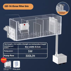 SKISOPGO 3 in 1 Wall Mounted Aquarium Fish Tank Filter Mini Hang-On Filter Aquarium with Water Pump Power