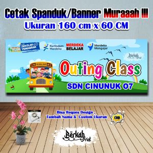 Spanduk Banner Outing Class Ukuran 160 cm x 60 cm