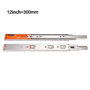 Stainless Steel Drawer Slide Hydraulic Damping Buffer Sliding Bearing Silent Cabinet Drawer Track Slide Furniture Hardware