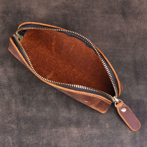 กระเป๋าปากกาหนังขนาดเล็กใส่ได้กับปากกาหมึกซึม PPT Remotes นำเสนอ Clicker PU แขนปากกาธุรกิจสำหรับผู้หญิง