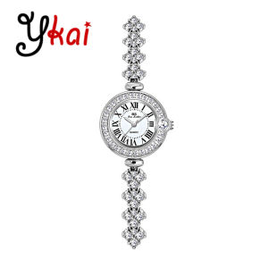 BS Bee Sister นาฬิกาข้อมือผู้หญิงหรูหรานาฬิกาควอตซ์กันน้ำสายโลหะผสมสแตนเลสสตีลลำลองนาฬิกาข้อมือพลอยเทียมออสเตรียฝังเพชรเต็มเรือนนาฬิกาข้อมือของขวัญสำหรับผู้หญิง1712