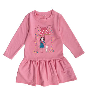 Đầm Bé Gái Dài Tay DAHANA Kids - Đầm Bé Gái Tay Dài Thu Đông Cho Bé 2-12 Tuổi