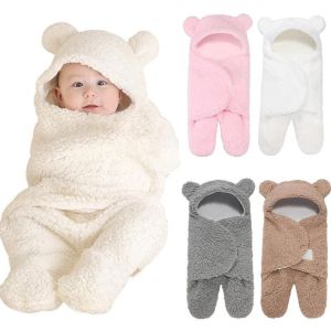 ALL MOST STORE-selimut bayi newborn bulu tebal dan halus karakter kelinci Bedong instan bayi bahan bulu domba