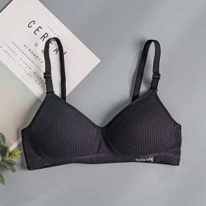 SHYLIE 3pcs Cotton Underwear Women AB Cup Bra Wireless Gathered Comfort V Brassiere Push Up Lingerie Bralette Seamleass Bras