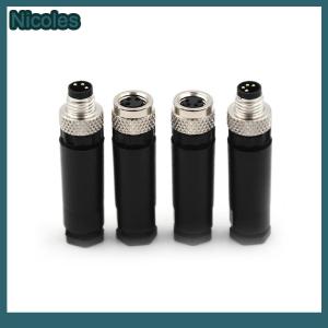 [Nicoles] Sensor Connector M8 Male Female Screw Threaded Plug Coupling 3 4 Pin A type