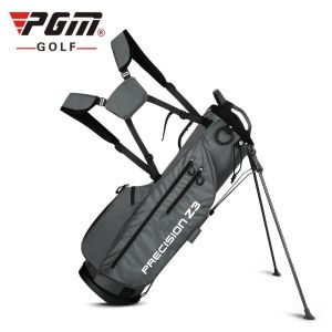 PGM QB074 2KG Super Lightweight portable waterproof golf stand bag with rain cover hat can hold a full golf set of club in Black Gray Blue color version