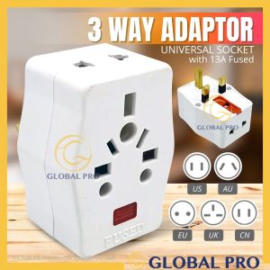 ME 7196 MULTI 3 Way 13A Multi Universal Socket Adaptor Travel Extension Plug Multi Adapters Socket Charger万能插头