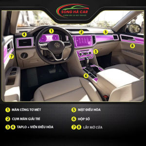 VOLKSWAGEN Teramont 2018-2023 Full bộ tặng dán hõm cửaDán PPF bảo vệ nội thất chống xước