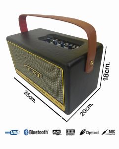 LXJ XL-2.0BTสีดํา ลําโพงบลูทูธ มาพร้อมแบตเตอรรี่ในตัวเครื่องมีBLUETOOTH USB MP3