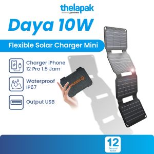 Solar Panel Portable FLEXSOLAR E10 Mini 10W Foldable USB Solar Charger Lipat Monocrystalline Waterproof