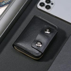 New Mens Short Accordion Double Buckle Wallet – Large Capacity Card Holder and Coin Purse