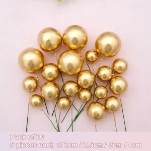 Colorful Balls Cake Toppers Foam Ball Cake Decorations For Birthday Bridal Shower Wedding Decoration Party Supplies Cake Decors