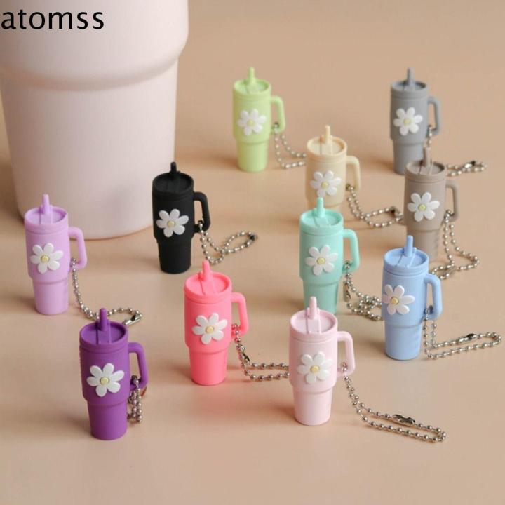 ATOMSS Chapstick Holder Mini Cup Keychain Handbag Charms