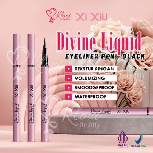 Xi Xiu Divine Liquid Eyeliner Pen Waterproof || Xixiu Eyeliner Black BPOM