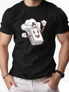 Mens T-Shirt Cartoon Pattern Printed Fashion Leisure Sports Mens Round Neck T-shirt High Quality Custom Made Mens Clothing