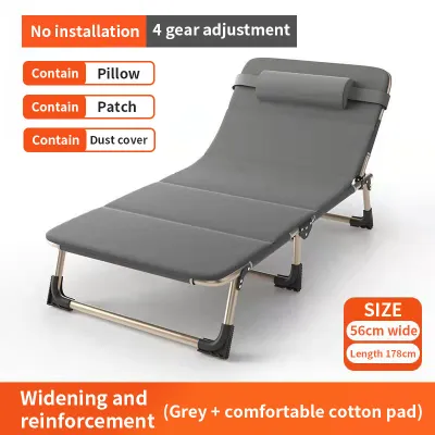 Folding Bed With Foam Portable Outdoor Camping tent travel Single escort Adjustable nap beds