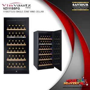 VINVAUTZ VZ111SSFG 111 bottles Single Temperature Wine Cooler