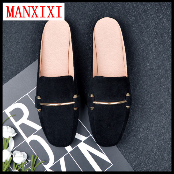MANXIXI Brand Korean Version Flat Slippers Mules Sandals Big Size - Main Image