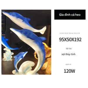 Đèn Decor Cá Heo Đại Dương Trân Trí Công Viên Khu Du Lịch Không Gian Check-in