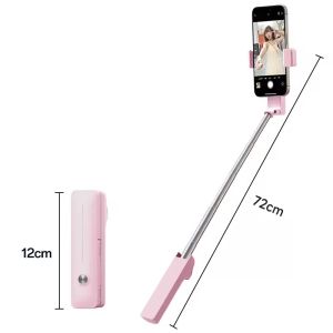 Mini Extendable Selfie Stick Bluetooth Lightweight Anti-shake Pocket Size Portable With Remote For Content Creation/Vlog/Video Recording