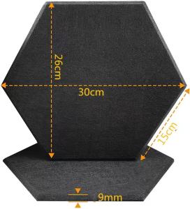 (COD+3 Days Delivery)6/12PCS 30*30*1cm Acoustic Foam Panels-Sound Proof Foam PanelsFireproof&High Density Soundproof Foam Panels Work for WallSoundproofing Wedges for Studio & Office Decreasing Noise and Echoes sound proofing foam wall
