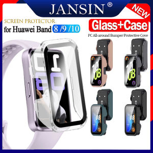 ตัวเรือน+กระจก สำหรับ Huawei Band 10 9 8 เคสกันรอยหน้าจอ เคส HD ฟิล์ม Huawei Band8 Band9 band10 กระจกกันรอยนาฬิกา เคส