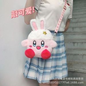Túi đeo chéo Thú Bông Kirby đeo tai thỏ phong cách thời trang dễ thương