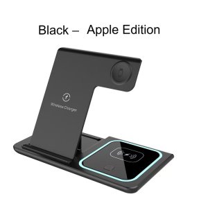 3-in-1 Wireless Charging Station for iPhone Samsung Apple Watch AirPods & Android – Multi-Device Charger Dock
