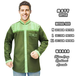 Baju Koko Pria Dewasa Keren Terbaru Baju Koko Bordir Lengan Panjang Bahan Katun