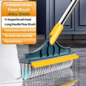 Bestseller 3 in 1 Double Sided Floor Brush Bathroom Floor Cleaning Long Handle Window Washing Crevice Brush