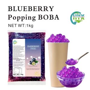 1kg blueberry Popping Pearls - Juicy Bursting Topping for Bubble Tea Yogurt Ice Cream & Shakes