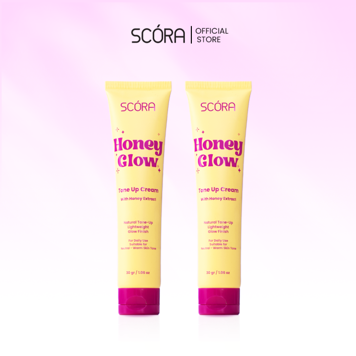 SCORA Honey Glow Tone Up Cream 30 Gr 2 Pcs [TWINPACK]