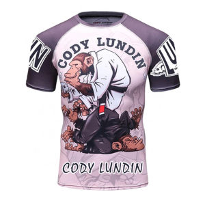 Bjj Rashguard Jiu Jitsu T-shirts+Pant Sets Rash guard For Men Kickboxing Brazilian Gym Training MMA Boxing Kit Muay Thai T-shirt