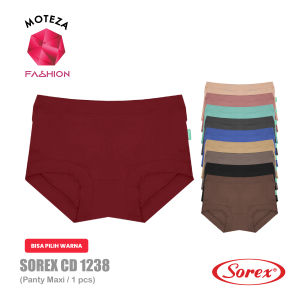 Sorex 1238 CD - Celana Dalam Wanita - Maxi Panty Super Soft - M L XL XXL | BISA PILIH WARNA