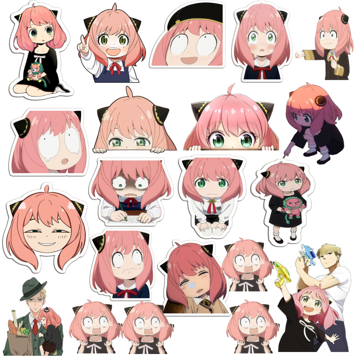 Stiker Anime Anya Pink / Stiker Tumbler / Stiker Aesthetic Journal