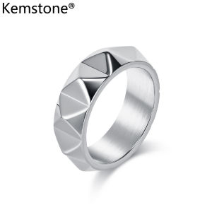 Kemstone Mens Stainless Steel Geometric Cone Ring – Bold Design Durable and Stylish Accessory