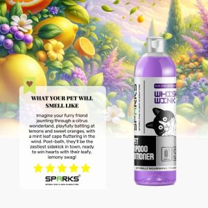 Sparks WHISKER WINK Aloe-Infused Pet Shampoo & Conditioner - Antibacterial Hydrating Spa Formula