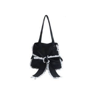 Women Bag Sweet Bows Armpit Bag Large Capacity Handbag Commuting Bag Simple Underarm Bag Korean Style Shoulder Bag
