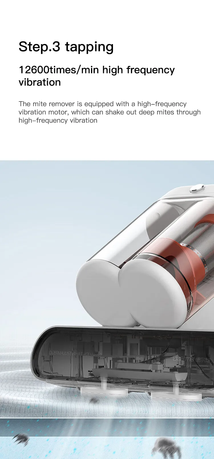 Deerma CM980 Dust Mite Vacuum Cleaner Dual Cup 60℃ Hot Air ...