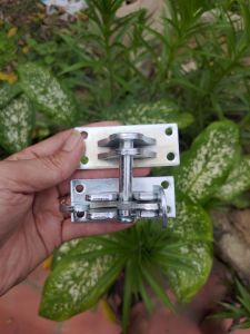 bộ khóa chốt cửa cổng tự động thép dầy 5ly mạ crom toàn phần siêu bền