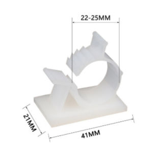 10 Pcs Adjustable Cable Management Clips Black Adhesive Backed Nylon Wire Cable Clips