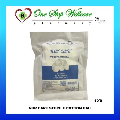 NUR CARE COTTON BALL 100S/PACK / STERILE COTTON BALL 10S/PACK