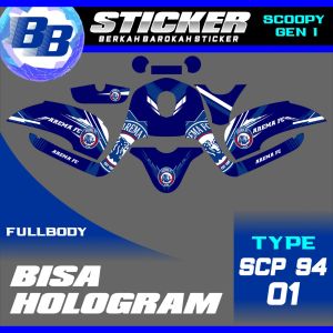 Decal Scoopy BISA HOLOGRAM Full Body Full Blok Dekal Sticker Scoopy FI 2013 2014 2015 2016 Scp 94