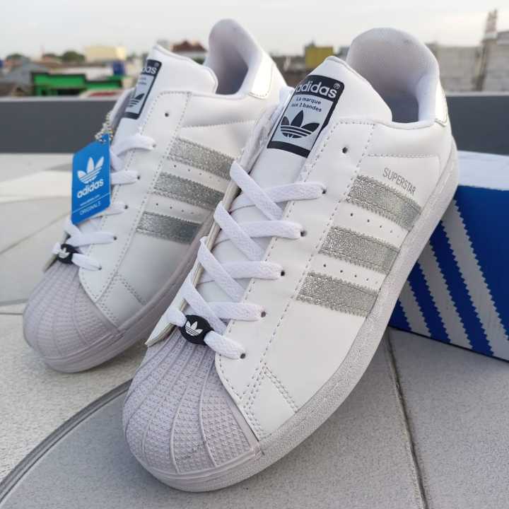 Sepatu adidas superstar clearance silver