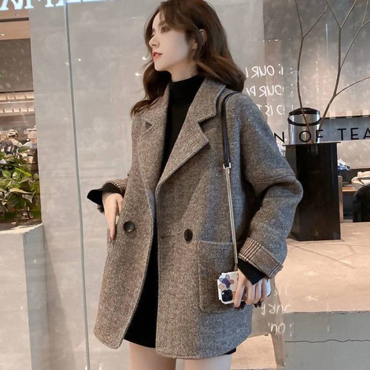 Short woolen jackets for 2024 womens